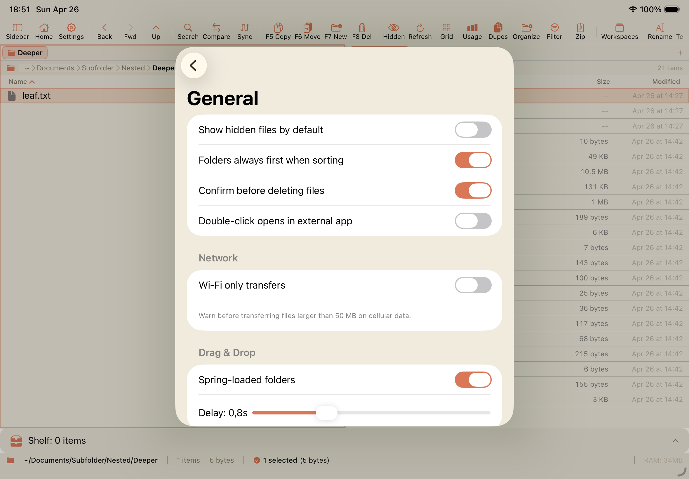 EmpiricCommander on iPad - screen 3